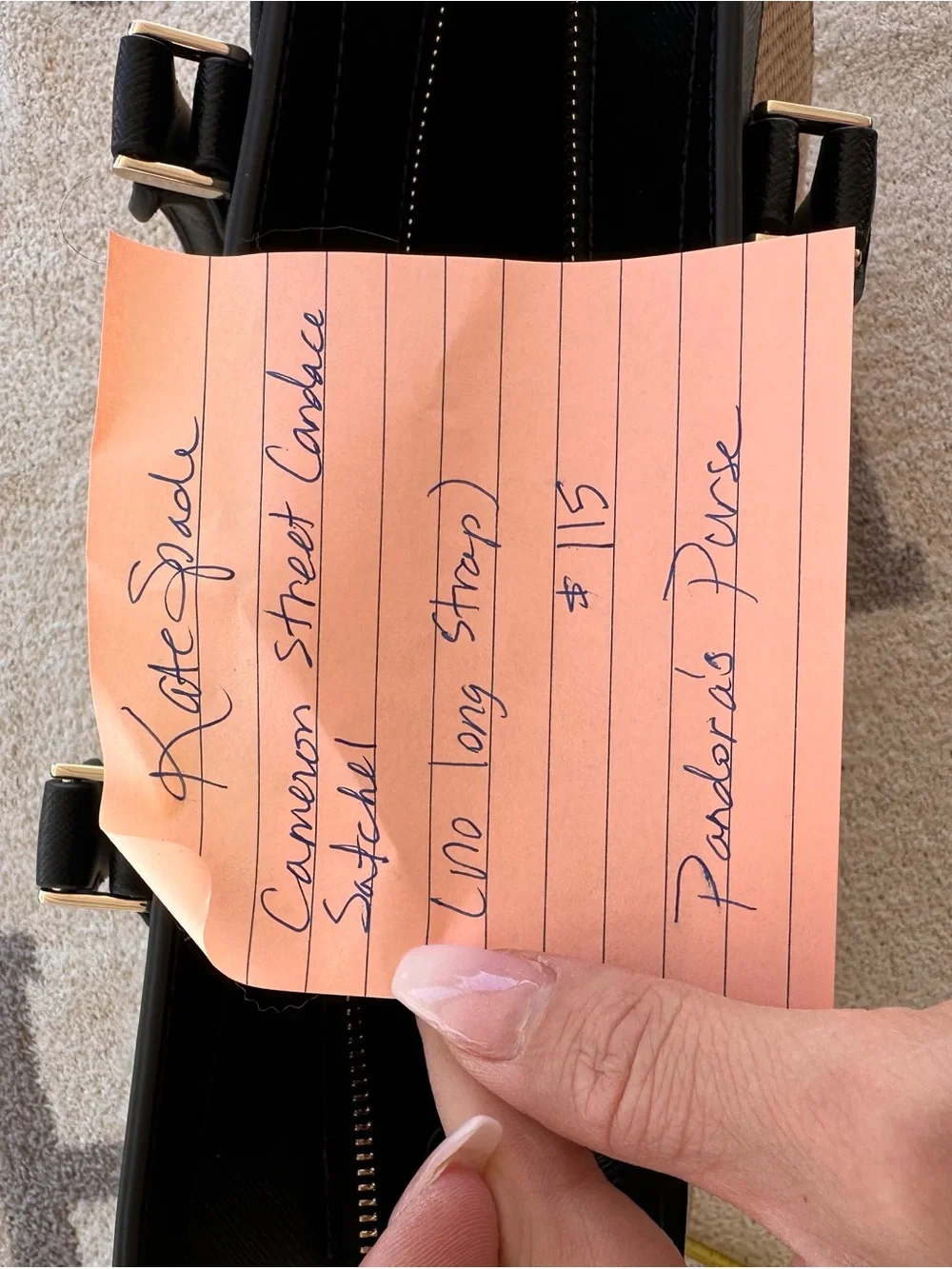 kate spade Beige and Black Woven Tote